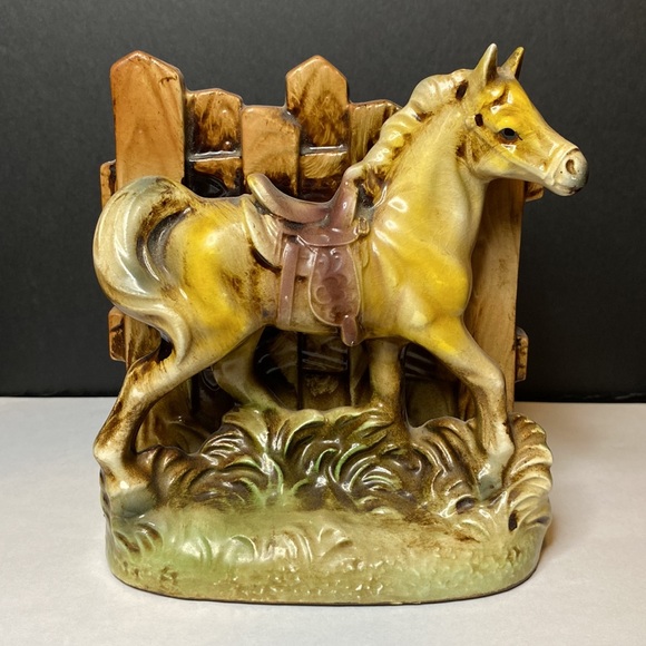 Vintage Ceramic Horse Bookends - Picture 9 of 16
